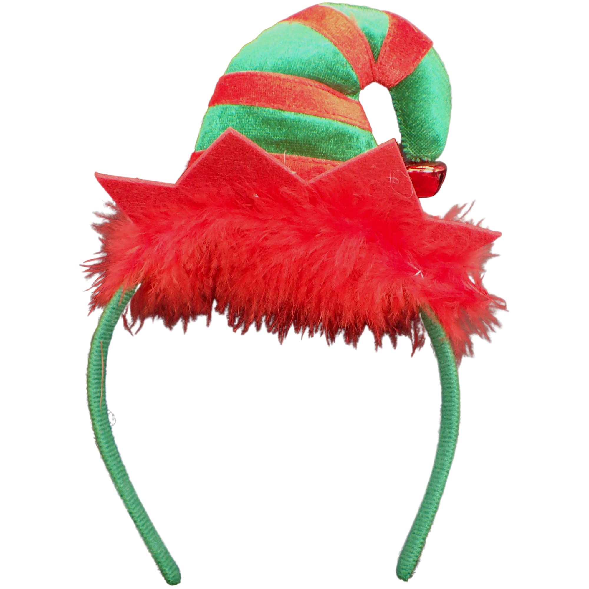 Topkids Accessories Christmas Headbands for Adults & Kids, Christmas Hats on Alice Headbands, Santa Hat Pointy, Screw, Christmas Tree, Elf, Christmas Hair Accessories Xmas Dress Hair Band (Elf Hat)