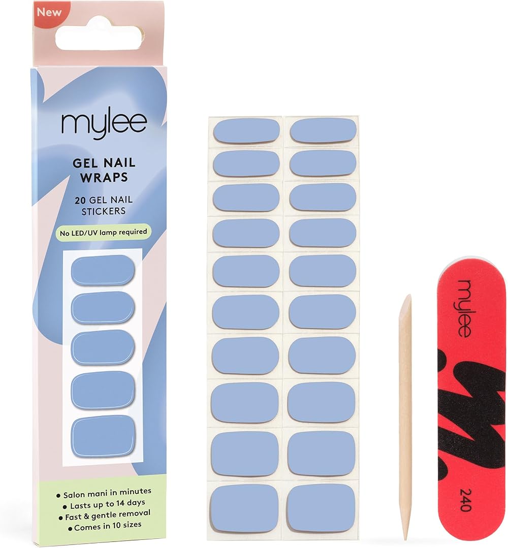 Mylee Gel Nail Wraps Once in A Blue Moon 20 Pre-Cured Stickers
