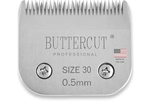 Geib Buttercut Stainless Steel Dog Clipper Blade, Size-30, 1/50-Inch Cut Length, Gray, White