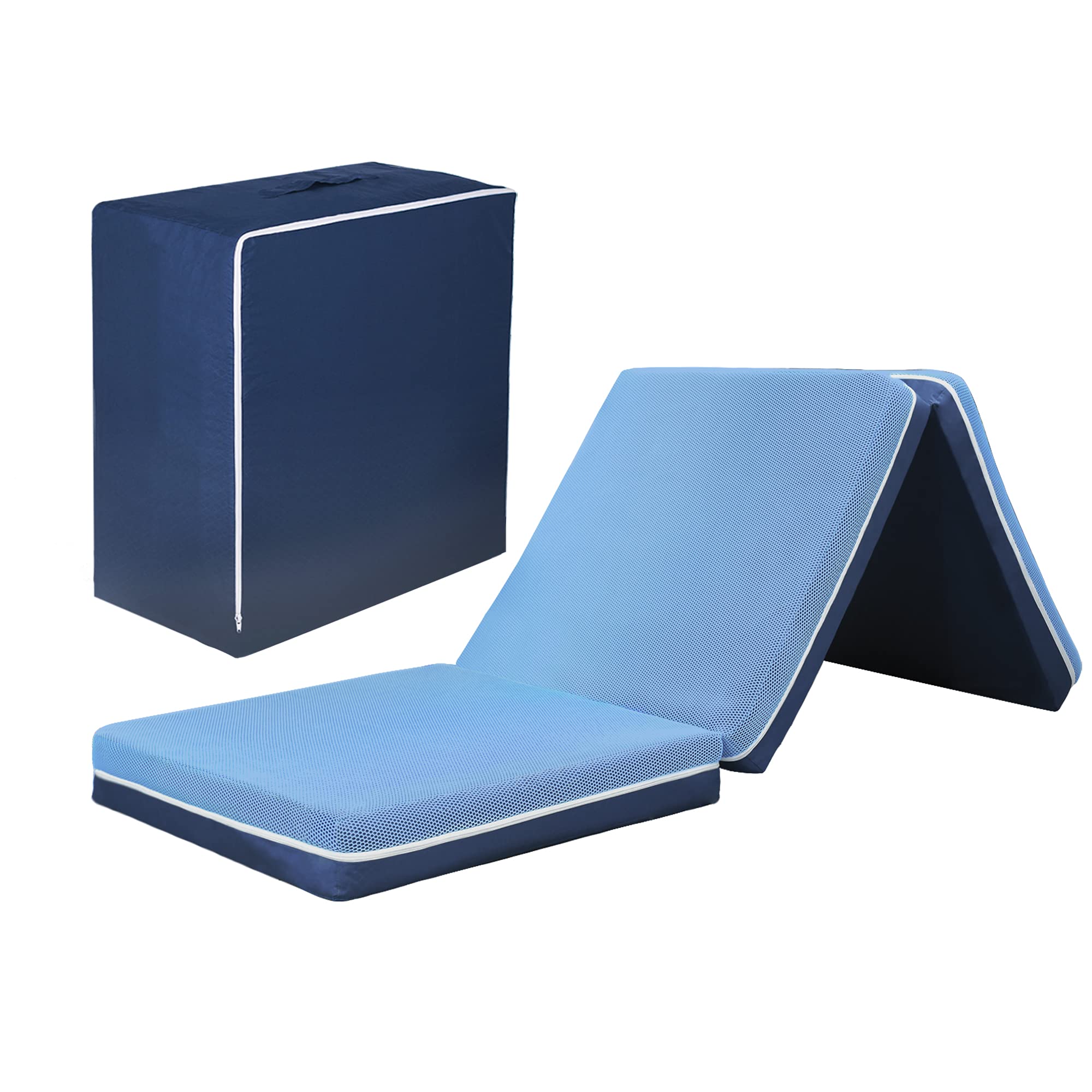 Buy Smile Back 4 Inch Trifold Mattress with Carry Case, TriFolding