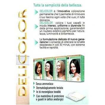 Amazoncom Delicolor Tintura Per Capelli Colore 44 Biondo
