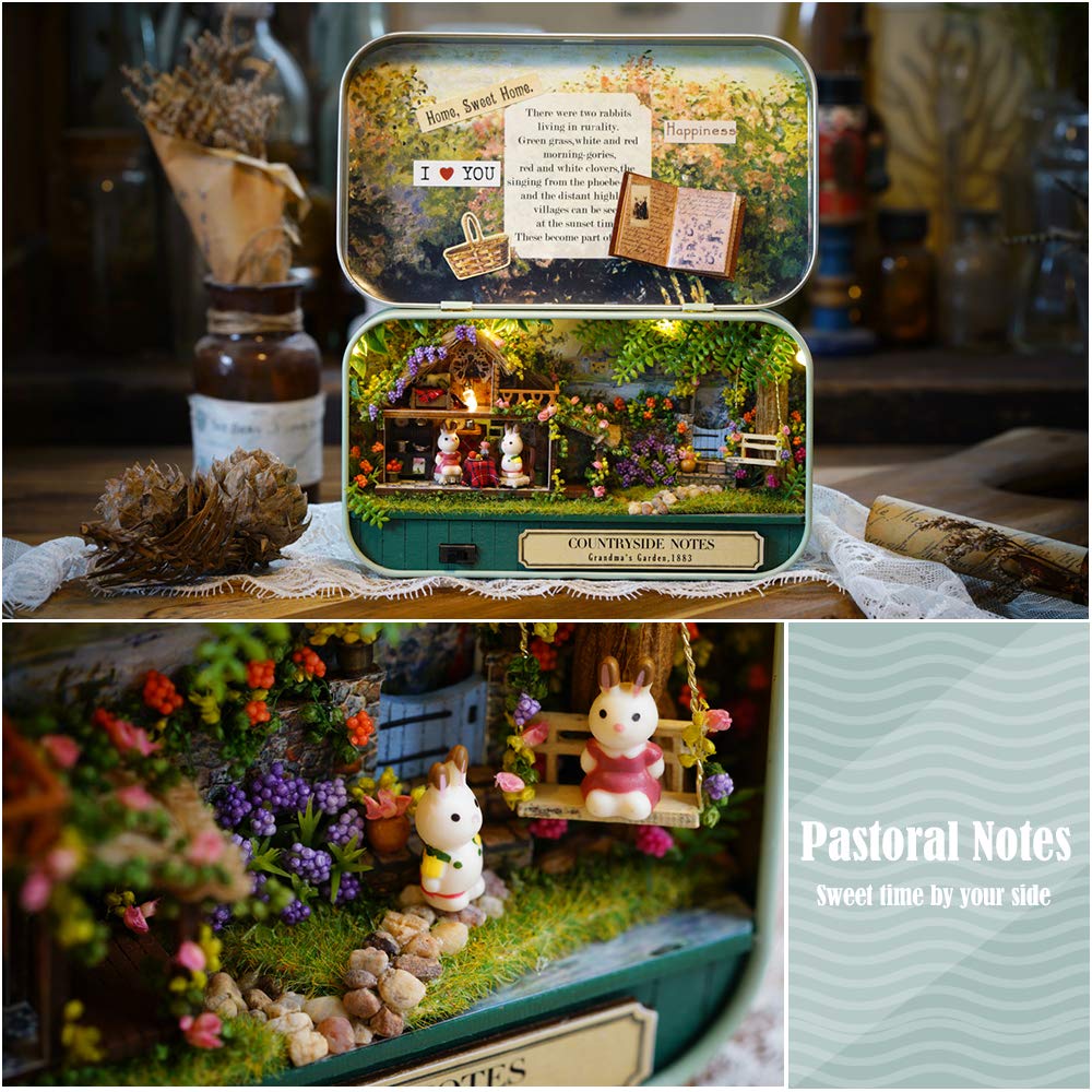 CUTEBEE Box Theatre Doll House Furniture Miniature, 124 DIY Dollhouse