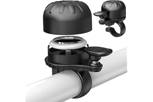 SOKUSIN Bike Bell for Apple AirTag - AirTag Bike Mount AirTag Holder Bicycle Bell Loud Crisp Clear Sound GPS Tracker Hidden Anti Theft for Adults Kids Girls Boys, for 22.2-25.4mm Handlebar