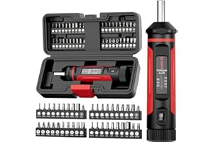 VANPO Torque Screwdriver, 15-75In-lb Torque Screw Driver Wrench Driver Set, 1/4'' Drive Inch Pounds Torque Wrench Screwdriver with 40 S2 Bits for Maintenance, Tools, DIY, Bike Repairing and Mounting