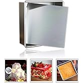 Anodized Aluminum Square Cheesecake Pan Chiffon Cake Mold Baking Mould with Removable Bottom 8 Inch x 8 inch x 3 inch