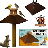Squirrel Baffle for 4x4 Post | Metal Bird Feeder Squirrel Guard Baffles for Bird Feeders for Outdoors, Extra Large Cone Blocker for Post Sized 4 x 4, Also Effective As a Raccoon Baffle for 4x4 Posts