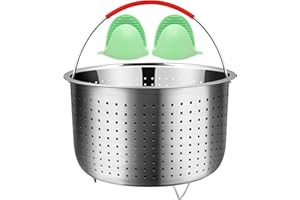 REDANT Steamer Basket for Instant Pot Accessories 3 qt, Pot Strainer Steamer for cooking, Steam Basket Stainless Steel Steamer Insert for Vegetables, Egg, Pasta (Free 2 Pcs silicone gloves), 3 Quart