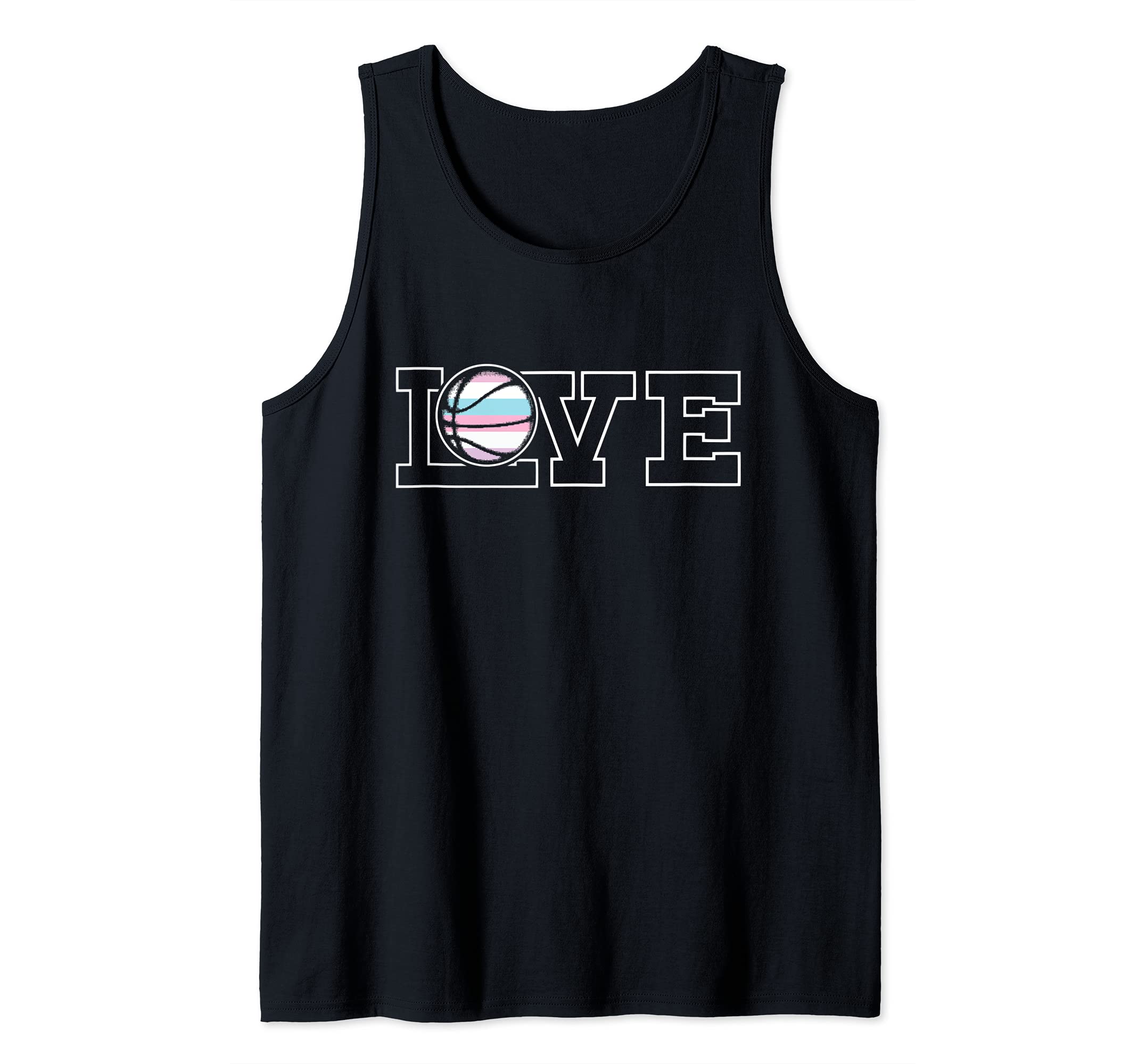 Love Basketball LGBT-Q Intersexual Pride Flag Sport Fan Ally Tank Top