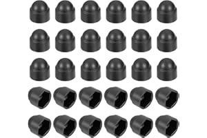 uxcell Nut Protection Cap, 30Pcs M8x13x15mm - Plastic Hexagonal Screw Protection Cap, Dome Acorn Hex Head Bolt Covers, Waterp
