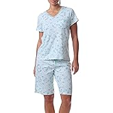 Karen Neuburger womens Short-sleeve Tee and Bermuda Short Pajama Set