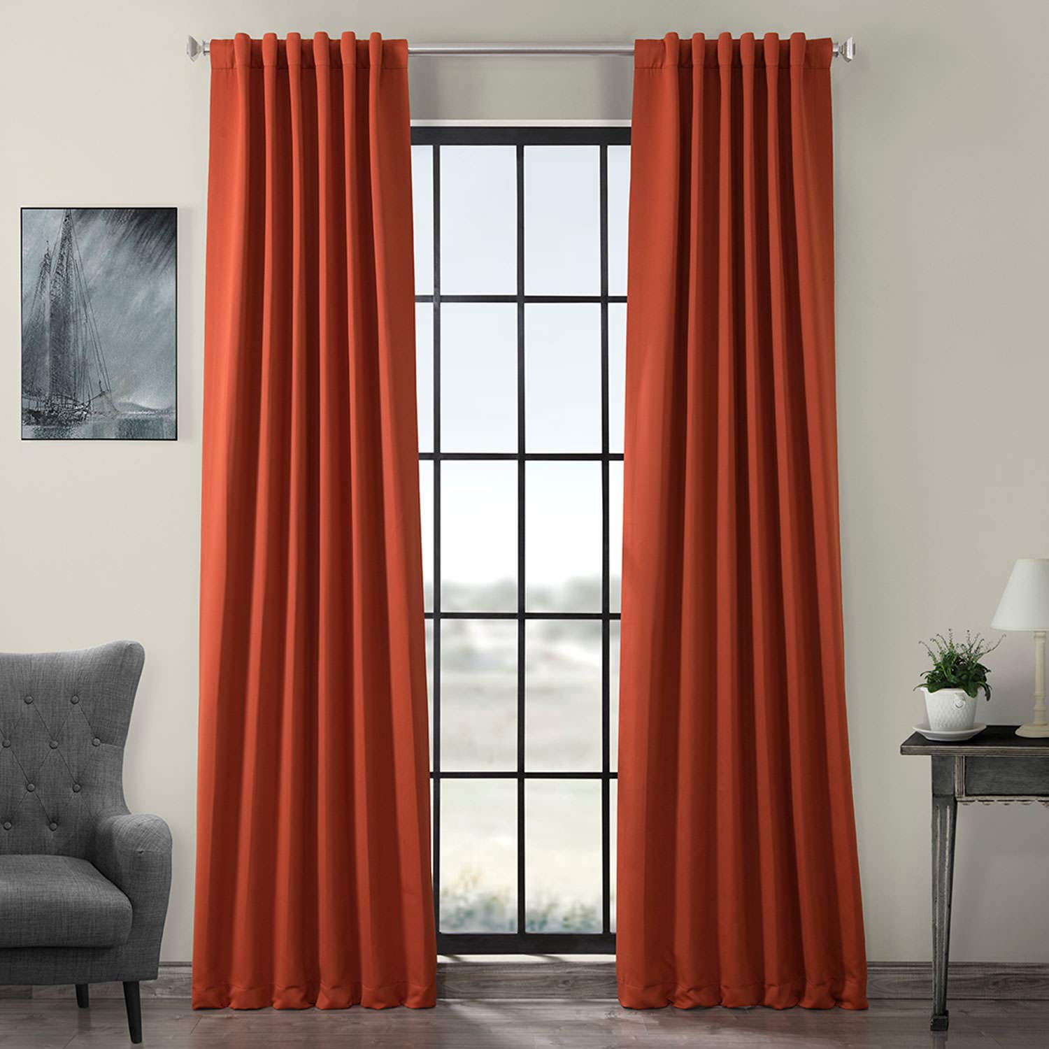 Best rust colored living room curtains