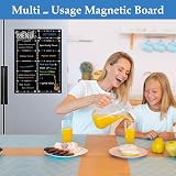 DumanAsen Magnetic Fridge Calendar Meal Planner 16x12 Includes 8 Pens Black view 6