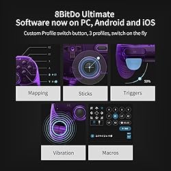 AKNES 8Bitdo Pro 2 Bluetooth Controller, Hall