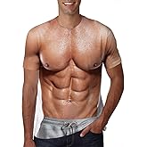 uideazone Mens Short Sleeve T-Shirt Casual 3D Creative Print Crewneck Graphic Tees