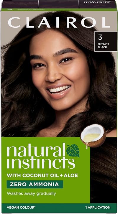 Clairol Natural Instincts Semi-Permanent No Ammonia Hair Dye 3 Dark Brown