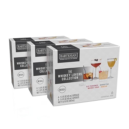 Bartesian 24-Pack Whiskey Lovers Mixer Capsules for Cocktail