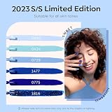 Modelones Gel Nail Polish Set 6 Colors Ocean Blue Sky Navy Glitter Veil view 3