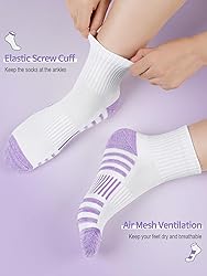 Airacker Athletic Quarter Socks with Cushion