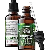 Mugwort Extract Liquid Drops – Organic Relaxation, Sleep Support Drops – Natural Mugwort Tincture - Made in USA - 2 Fl Oz