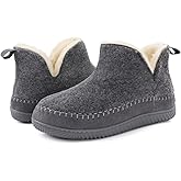 Zizor Women's Moccasin Bootie Slippers with Cosy Memory Foam, Ladies' Toasty Slip on House Shoes with Hard Outdoor Indoor Rubber Sole