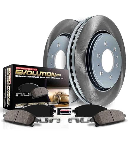 Amazon.com: Power Stop SC206 Rear Brake Kit With Semi-Coated Brake