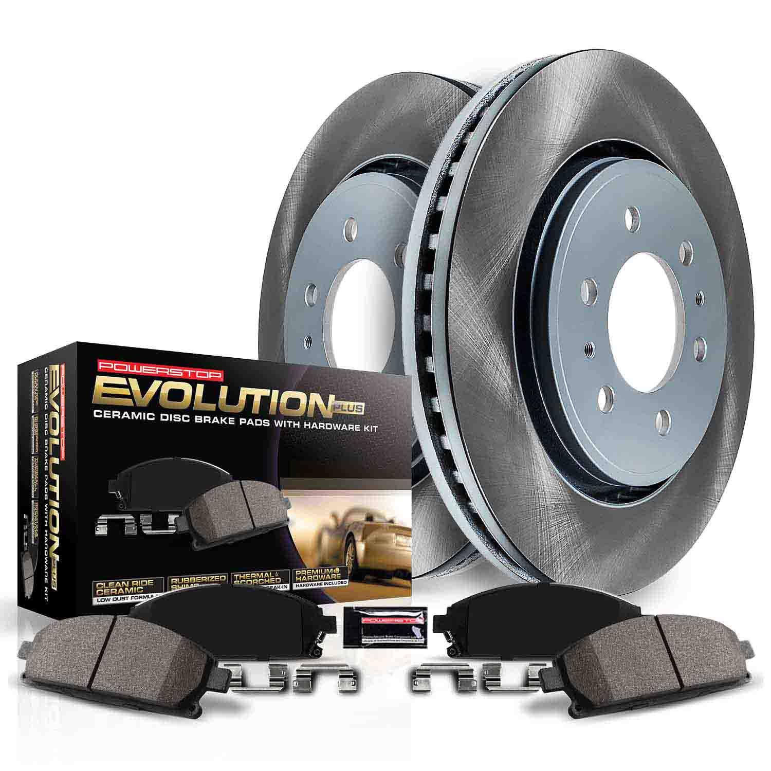 Photo 1 of Power Stop SC4693 Front Brake Kit With Semi-Coated Brake Rotors and Ceramic Brake Pads & Hardware + Sensor Wire For BMW X5 2007-2010 [Application Specific]