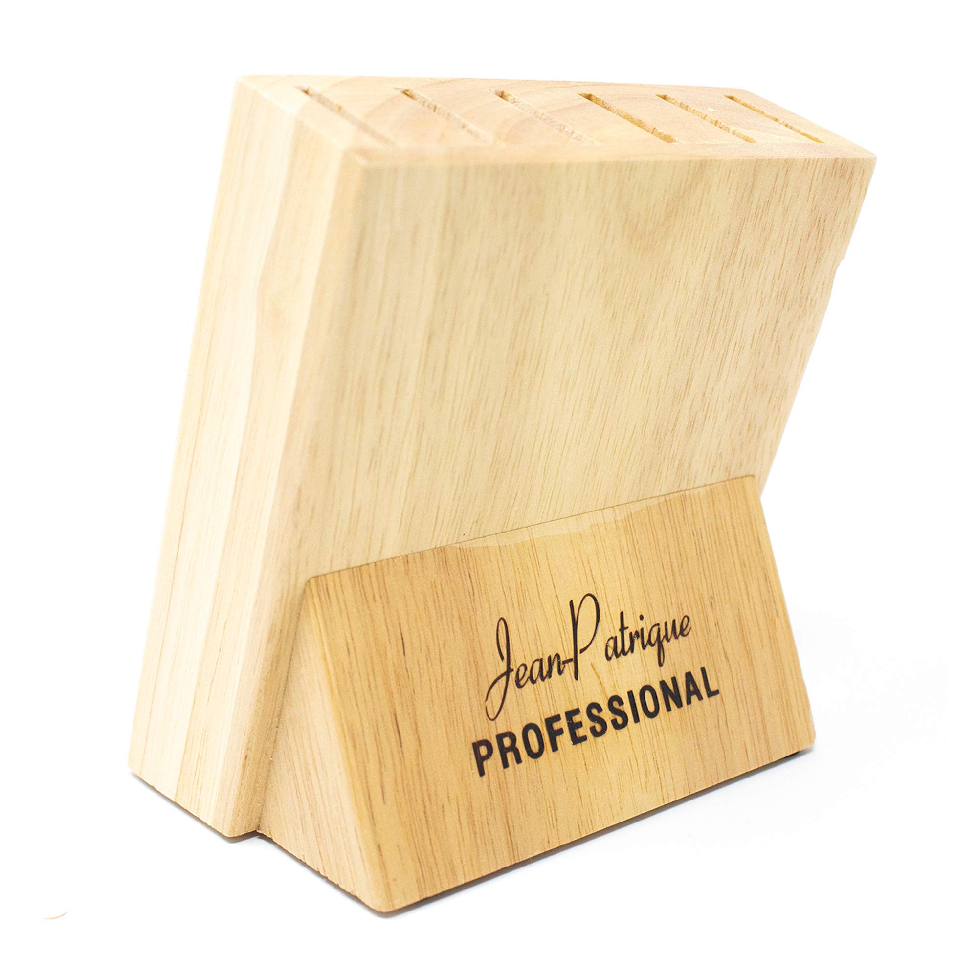 Steak Knife Block Without Knives - 6-Slot | Constructed from Strong Acacia and Rubber Wood for Strength and Durability | from Jean Patrique