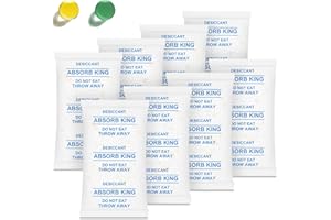 ABSORBKING Desiccant Packs, 1 Gram 250 Packs Silica Gel Packets, Premium Color Indicating Moisture Absorbers for Food, Seeds, Jewelry, Electronics Storage