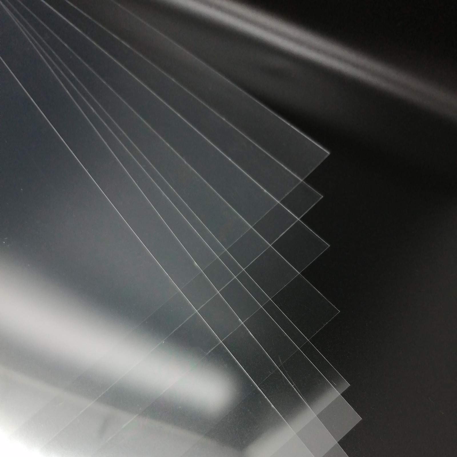 BANLTRE 12 Pieces 6 mil Blank Template Material Stencils Mylar for Cutting Paper Clear Transparency Sheet 12 × 12 inch (12-6 mil)