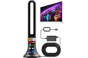 AIRDOUX 2024 TV Antenna for Smart and Old TVs, Upgraded Full 360° Signal Reception Digital Antenna for Local Channels, HD Antenna Support 4K 1080p with Signal Booster Digital HD Indoor & Outdoor
