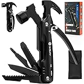 Gifts for Men, BIBURY Hammer Multitool Camping Tool, 12 in 1 Survival Gear Outdoor Multi Tool with Safety Lock, Cool Gadgets 