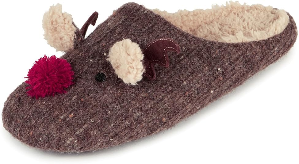 Totes Mens Reindeer Novelty Mule Slippers Brown Large (UK 1112) Amazon.co.uk Shoes & Bags