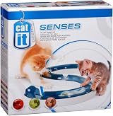 Catit Senses Play Circuit Cat Toy with Peek-a-Boo Track Grey Green Ball