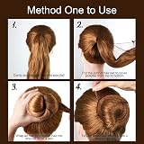 Teenitor Brown Invisible Hair Bun Net Set with Pins & Bands - Ballet Dancers view 6
