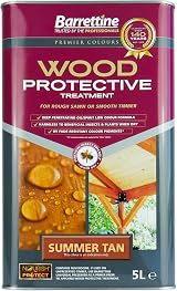 Barrettine Wood Protective Treatment Summer Tan 5L Wood Sealer UV Water