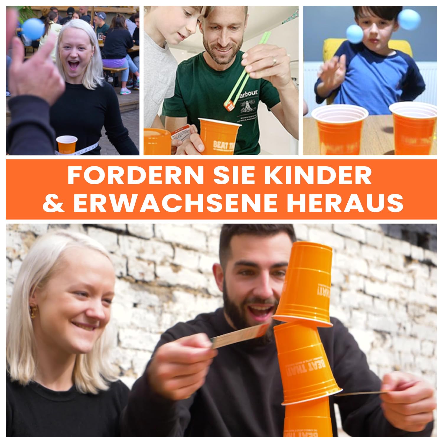 GUTTER GAMES Beat That! Brettspiel, Gesellschaftsspiele für Erwachsene, Das Verrückte Spiel Der Rasenden Herausforderungen, Partyspiele, Familienspiele - Lustige Geschenke 5