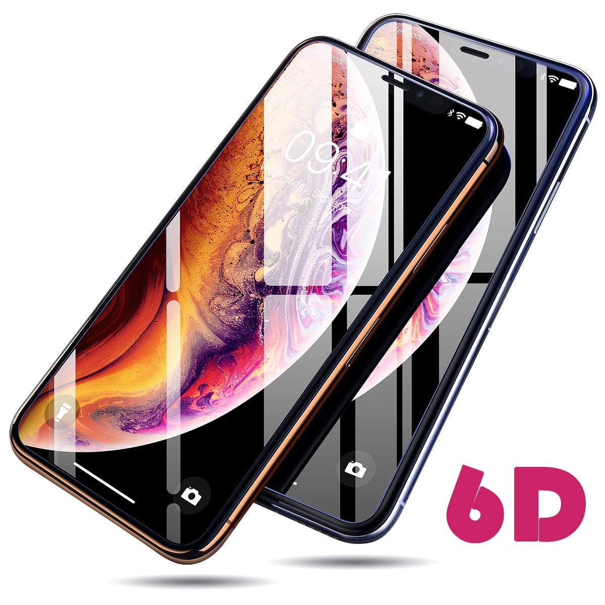 CaseFun Screen Protector for iPhone XS (2018) iPhone X (2017) 5.8 inch Tempered Glass Film [Easy Install ] [Bubble-Free] Shatter-proof (2 Pack)