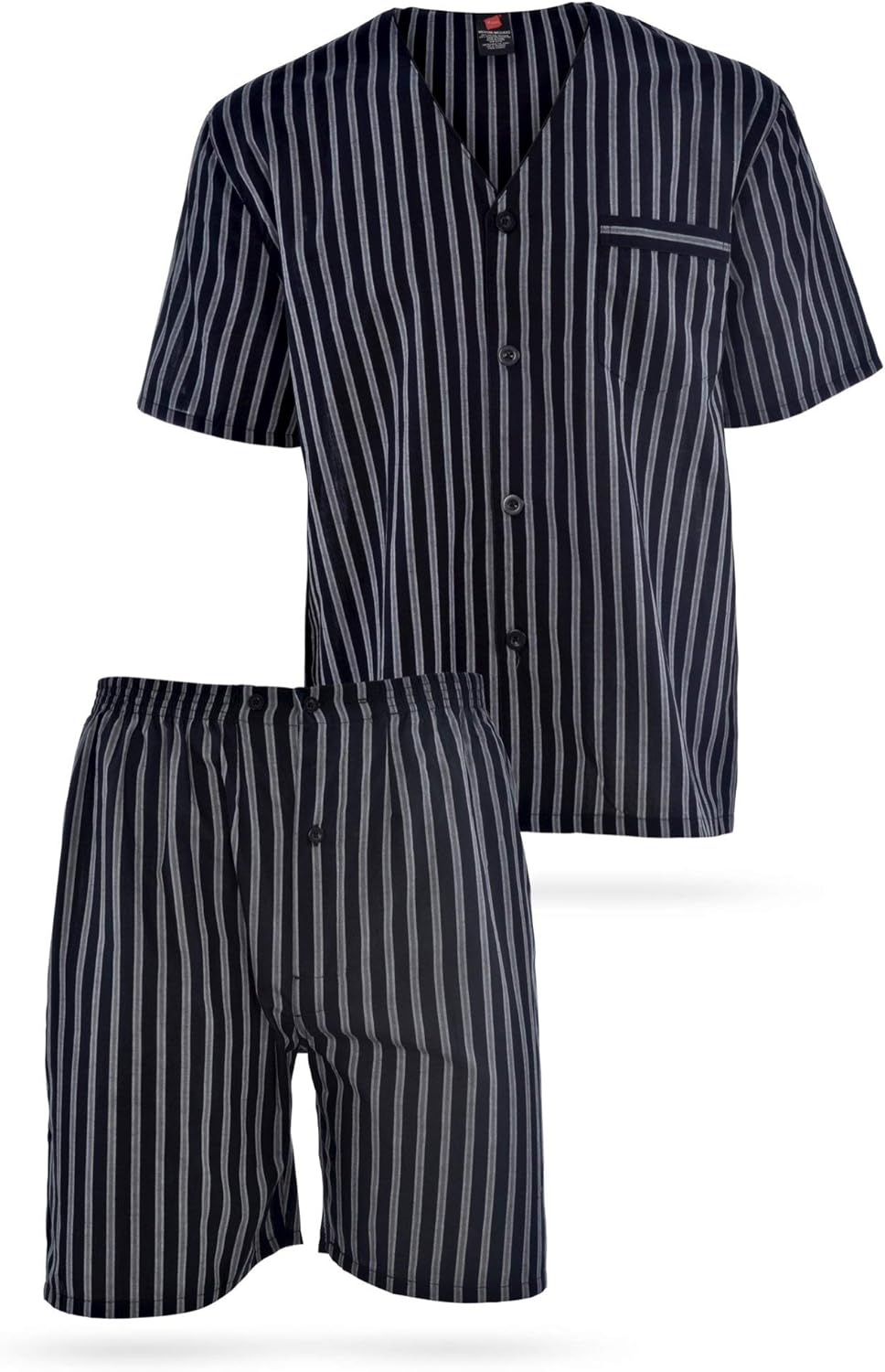 Hanes Big and Tall Short Sleeve Short Leg Pajama Set at  Women’s Clothing store