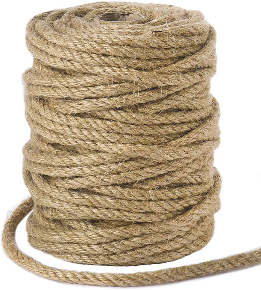 Tenn Well 5mm Thick Jute Twine String 30m Natural Garden Rope Brown