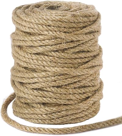 Tenn Well 5mm Thick Jute Twine String 30m Natural Garden Rope Brown