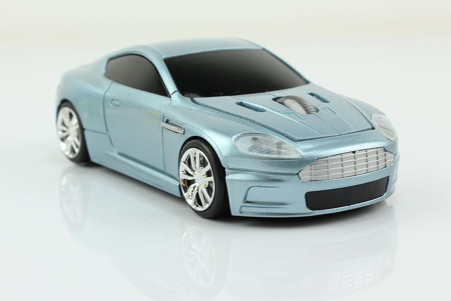 UrChoiceLtd® 2.4GHz Cordless Car Model Wireless Mouse AM Formed Computer Mouse Mice with Nano USB Receiver - Blue - Image 3
