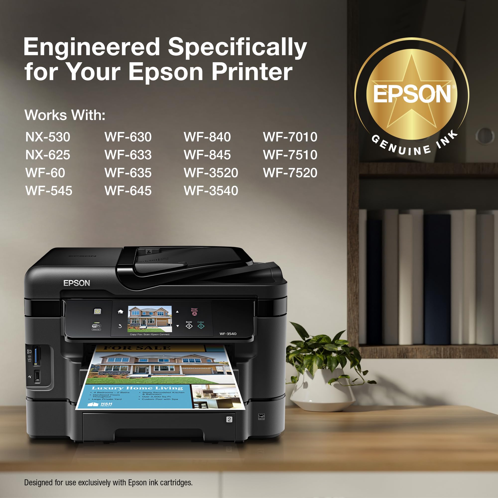 Epson 127 DURABrite Ultra Ink Black & Color Combo Pack For NX-530, NX-625, WF-3520, WF-3530, WF-3540, WF-545, WF-60, WF-630, WF-633, WF-635, WF-645, WF-7010, WF-7510, WF-7520, WF-840, WF-845