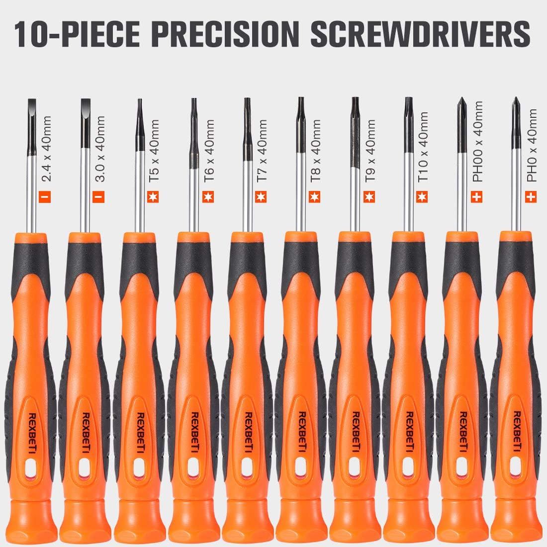 REXBETI Magnetic Screwdriver Set, 63 in 1 Multifunctional Repair Tool Kit with Slotted Phillips Screwdrivers, Precision Screwdrivers, Inch Metric Folding Allen Wrench Set and Screwdriver Bits: Home Improvement