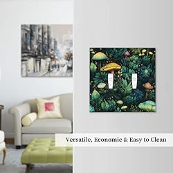 Sghxwp Green Dark Forest Mystical Mushroom Double