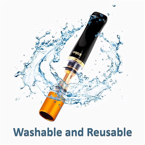 zobo cigarette filter ZOBO Cigarette Filter Holder Microporous Multi-Filtering to Reduce Tar and  Smoke Stains Portable Reusable Food Grade Plastic Compatible for Coarse  (7.3mm-8mm) Cigarettes (with 1 Extra Mouthpiece) Gold in Saudi Arabia