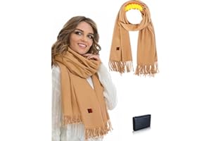 Heated Scarf for Women - Men Electric Heating Neck Scarf with Rechargeable 5000mAh Battery Warm Arthritis in Winter