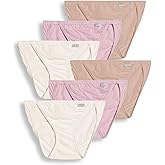 Jockey Women's Underwear Elance String Bikini - 6 Pack, Ivory/Light/Pink Shadow, 5