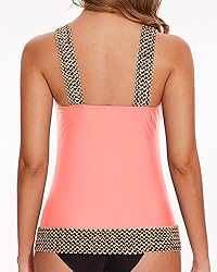 Aqua Eve Tankini Tops for Women Swimwear Top Only