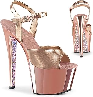 Pleaser SKY-309TTG Rose Gold Metallic Pu/Rose G. Chrome-Glt UK 5 (EU 38)