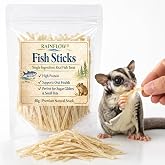 RAINFLOW Natural Real Fish Sticks - Healthy Small Pet Snack, 40g | Real Fish Small Pet Treats for Hedgehogs, Squirrels, Hamsters &amp; Sugar Gliders, High Protein Oral Care Treat for Daily Feeding